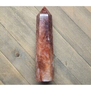 8" Red Fire Crystal Hematoid Quartz Tower 1lb 5.5oz Crystal Specimen